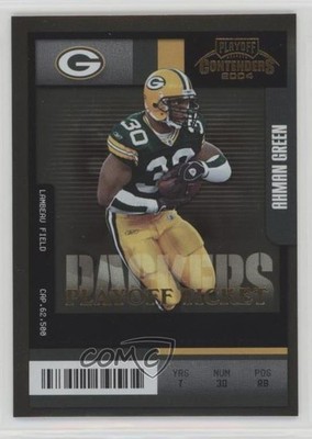 2004 Playoff Contenders Playoff Ticket 144/150 Ahman Green #37 0q3