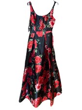 B.Smart formal black and red floral dress size 7/8