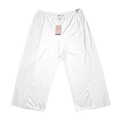Nike Sportswear Wide Leg Pants Womens XL White Accordion Pleated Loose Fit NWT