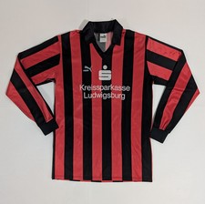 Puma Vintage 80s Soccer Jersey Ludwigsburg Germany Red Black #8 Size L Large