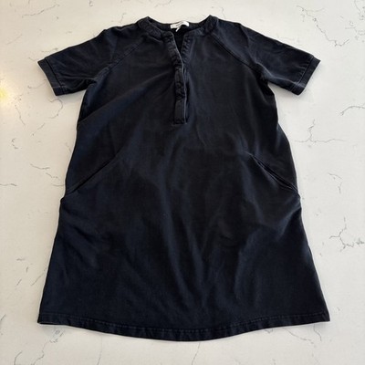 Ipekyol Black Siyah Women s Dress Size 4 Medium Short Sleeve Button Henley