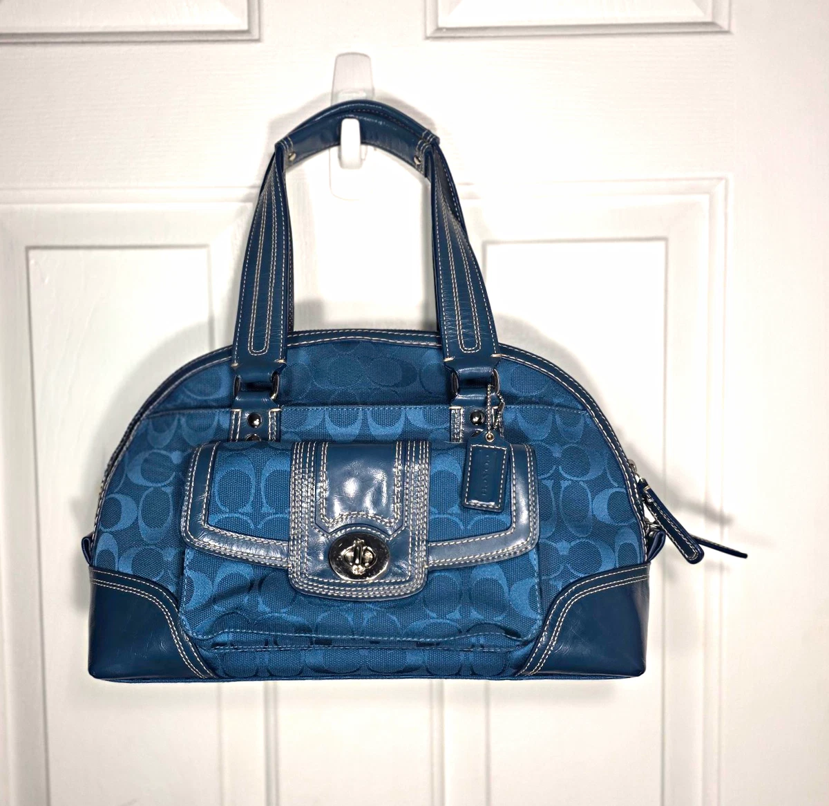 Coach Blue Satchel Bags & Handbags for Women for sale - eBay