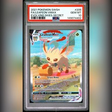 PSA 10 Leafeon VMAX 205/203 Alternate Art 2021 SWSH Evolving Skies Pokemon Card
