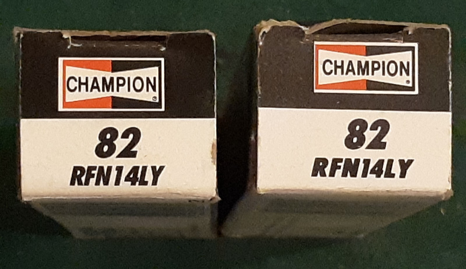 OEM Champion RFN14LY #82 Spark Plugs - Set Of 2 - NOS