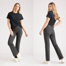 Quince Ultra-Stretch Ponte Bootcut Pant Women’s Medium Gray Flare Office Classic