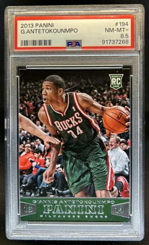 2013-14 Panini Giannis Antetokounmpo RC #194 Bucks PSA 8.5 Rookie