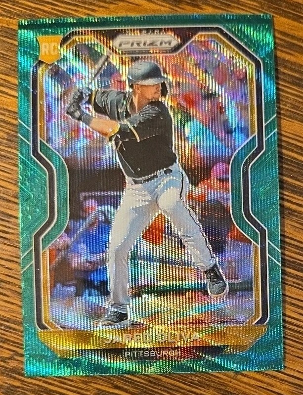 Jared Oliva 2021 Panini Prizm Green Wave Prizm RC Pittsburgh 34