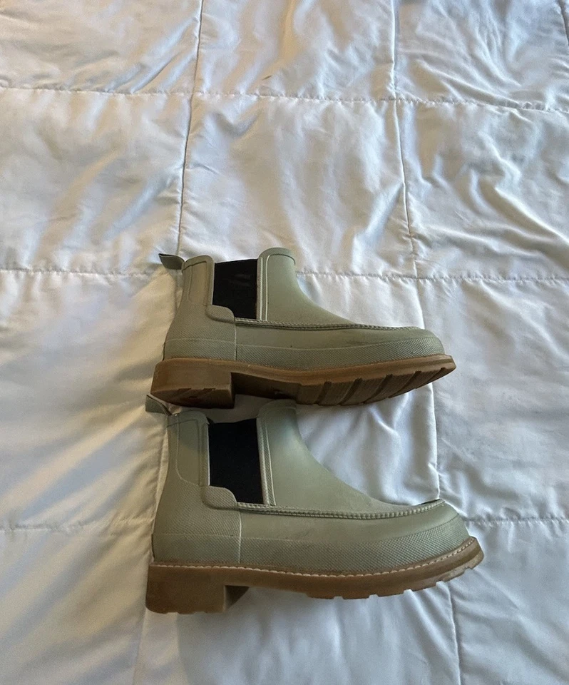 Hunter Hombre Chelsea Botas de Lluvia en Verde Foto 2 de 3