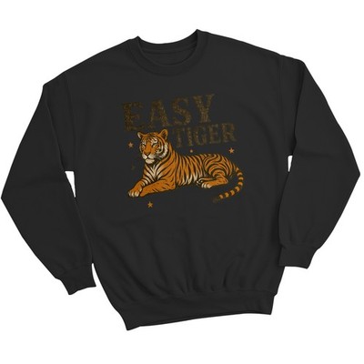 Easy Tiger Retro Vintage Jungle Animal Relaxed Power Style Unisex Sweatshirt