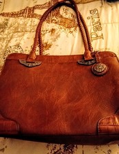 Bueno Collection Purse / Medium Size Bag / Mixed Media With Ornate Metal Details