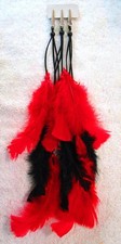 CHOICE of   3  Pc  PACKET  of  FEATHER CLIPS ASSORTMENT of  COLORS HAIR ROACH