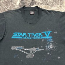 Vintage Star Trek Shirt Mens Large 80s 90s The Final Frontier Single Stitch