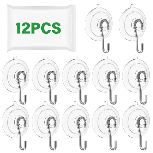 Saugnapf Haken 12 StüCk Transparent Extra Stark, Saughaken Ohne Bohren FüR-image