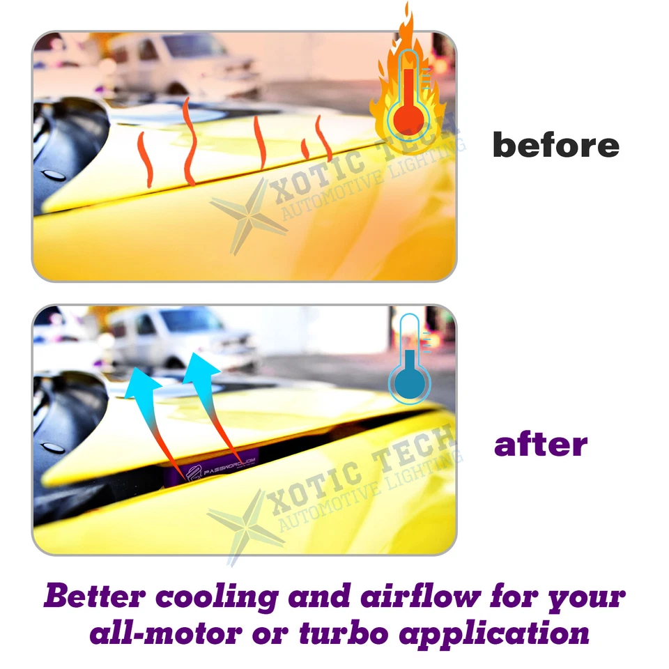 Kit elevador espaciador de ventilación de capó JDMPASSWORD para Honda Civic EK EF 88-00 Acura Integra Foto 2 de 4