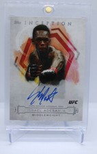 israel adesanya 2020 Topps UFC ON CARD Auto /99 Inception