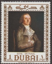 EAS_STAMPS Dubai Art on stamps Lot #4 Goya: Dr Peral JT EST