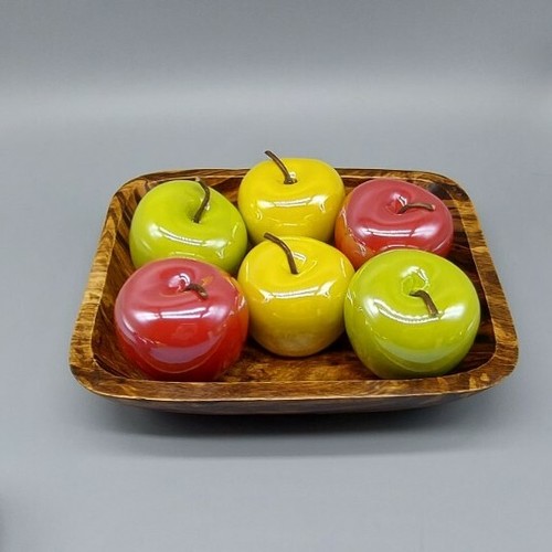 Artifical Apple Decorations, set of 3, Red, Yellow, and Green! Home Decor - Picture 4 of 9