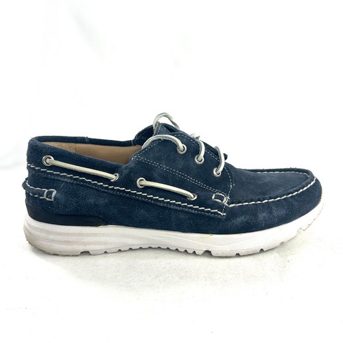 Greats Brooklyn Men Size 9.5 Navy Blue Suede Windward Boat Dock Casual Shoe