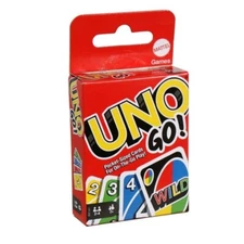 NEW! UNO GO! Card Game for Kids Adults, Fun Mini Pocket-Sized Party Travel Set