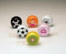 12 Holz JoJo versch. Motive Mitgebsel Kindergeburtstag Give Away YoYo Trostpreis