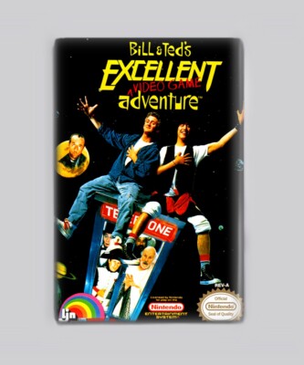 Bill & Teds Excellent Video Game NES - 2''x3'' Fridge MAGNET (nintendo retro game
