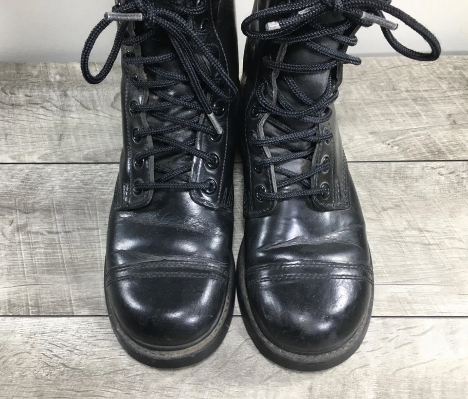 Панк гранж мотоцикла мотоциклиста крышка носок военного кожаные мужские ботинки размер 6 винтажный - Изображение 4 из 4