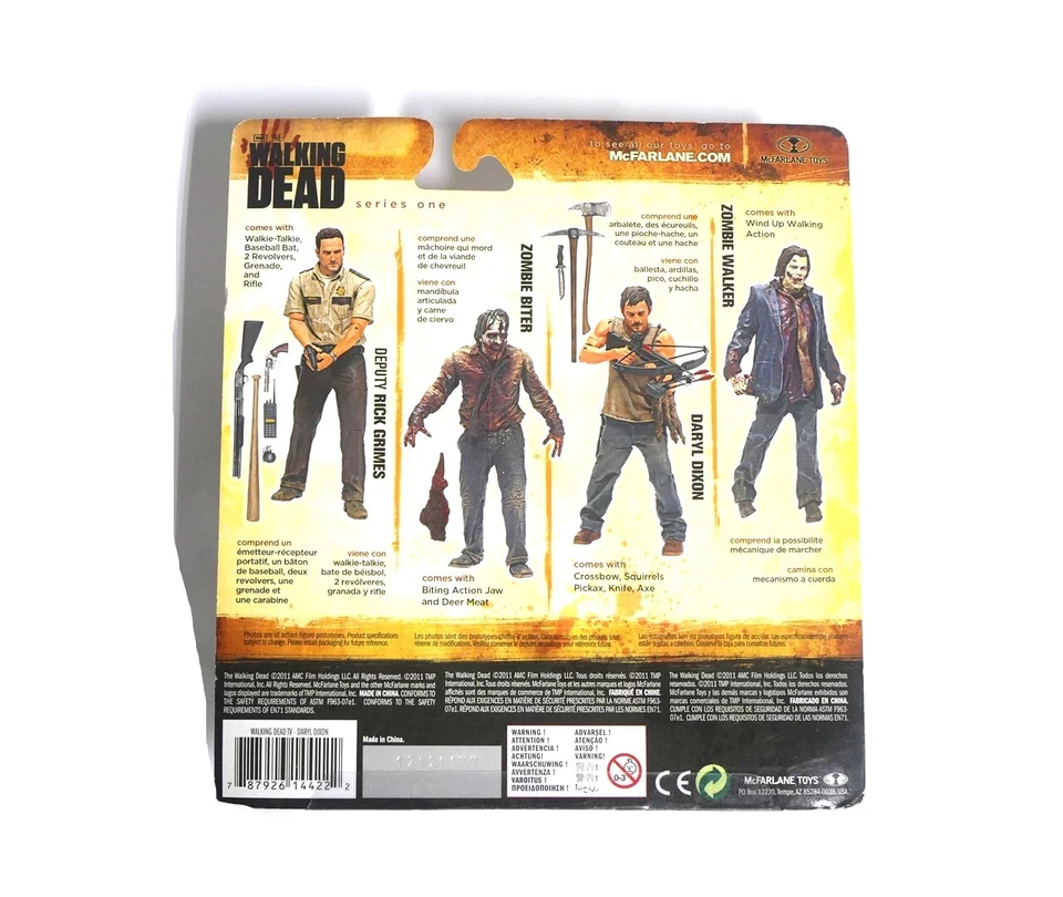 The Walking Dead TWD Action Figure Daryl Dixon Series 1 McFarlane Toys Sealed - Image 2 of 2