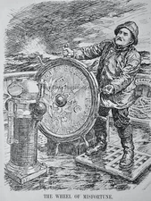 1935 Vintage Print FRANCE - CAILLAUX / BOUISSON - THE WHEEL OF MISFORTUNE