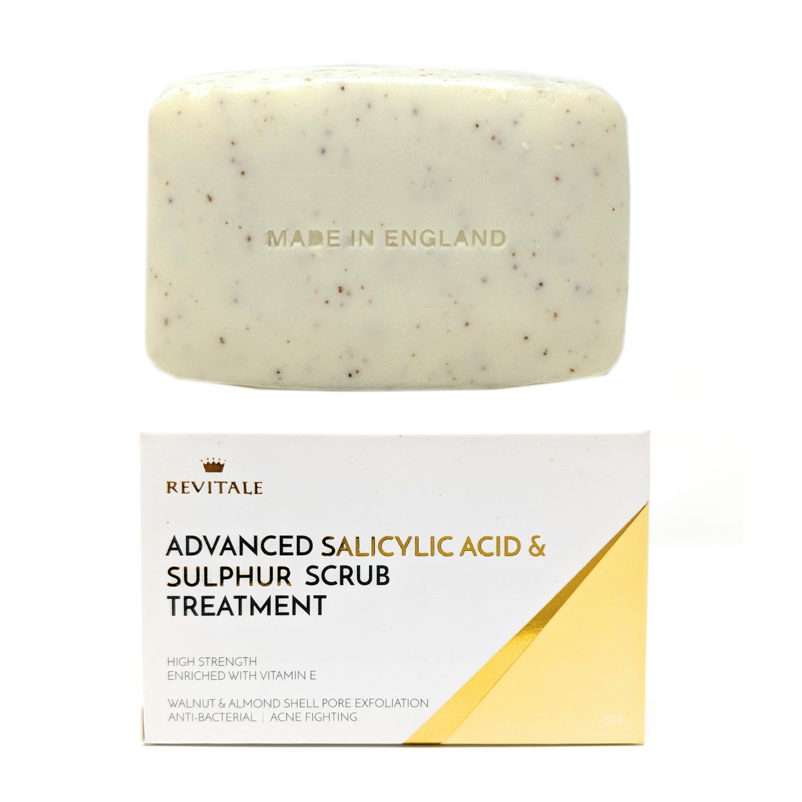 Revitale Advanced Salicylic Acid & Sulphur Scrub Treatment Soap