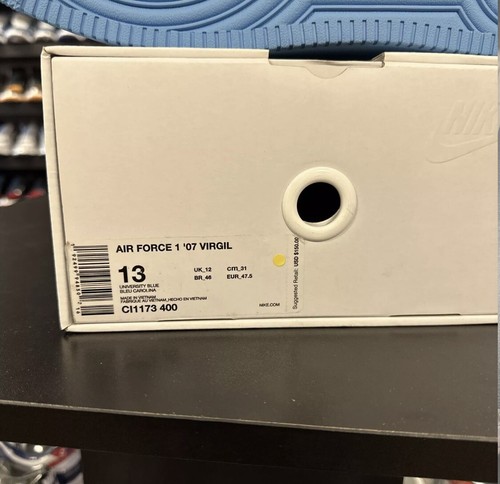 Original CI1173 400 Nike Air Force 1 Low Off-White MCA University Blue Größe 13 - Bild 20 von 24
