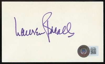 Lauren Bacall signed autograph 3x5 card Actress How to Marry a ...