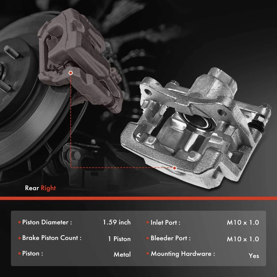 Pinza de freno trasera derecha con soporte para Lexus RX350 RX450h 10-12 Toyota Sienna Foto 2 de 4