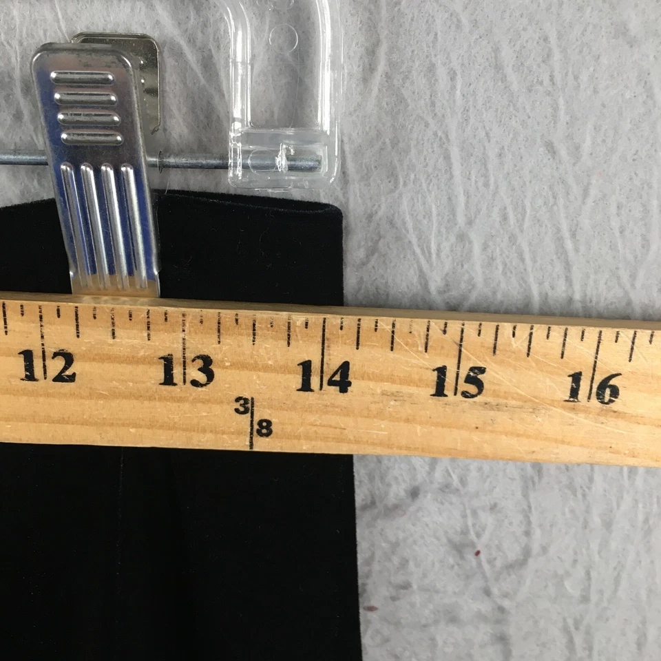 Koret Velvet Maxi Skirt Womens PM Petite Medium Black Pull On Stretch Event Y2K - Image 3 of 4