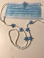 Star Fish Glass Beaded face mask chain necklace holder lanyard 25in Beach Summer