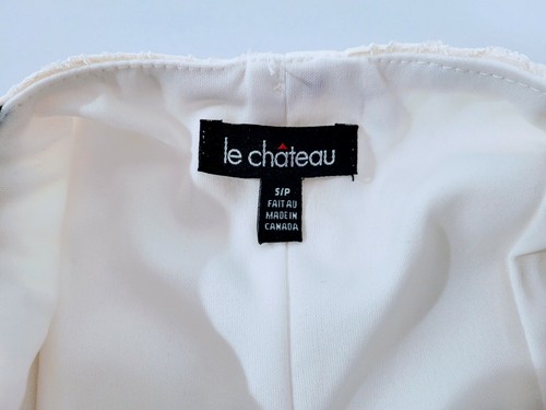 Le Chateau Dress Womens Small (S) Black & White Paisley Embossed Cocktail Formal - Picture 10 of 12