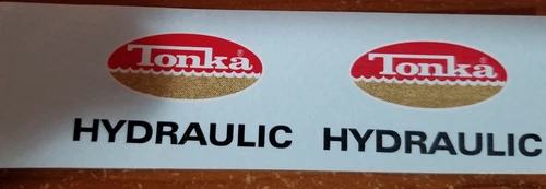 TONKA TRUCK HYDRAULIC  BLACK LETTERING WATERSLIDE DECALS