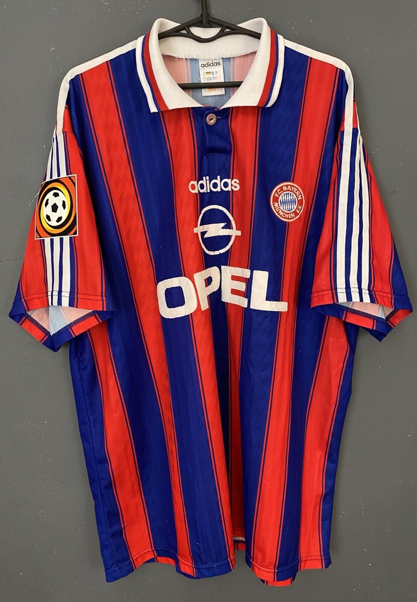 MENS FC BAYERN MUNICH 1996/1997 HERZOG #20 SOCCER FOOTBALL SHIRT