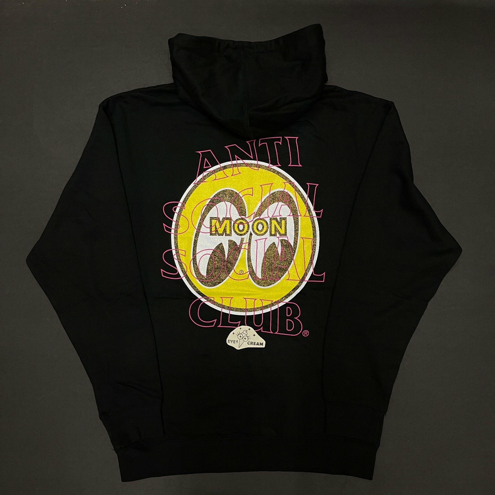 DS ASSC X Mooneyes Glitter crossfire Hoodie XL anti social social