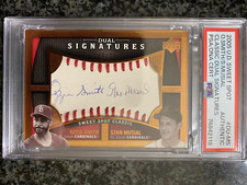 2005 UD SWEET SPOT CLASSIC Auto Dual OZZIE SMITH Stan Musial #/15 PSA AUTHENTIC