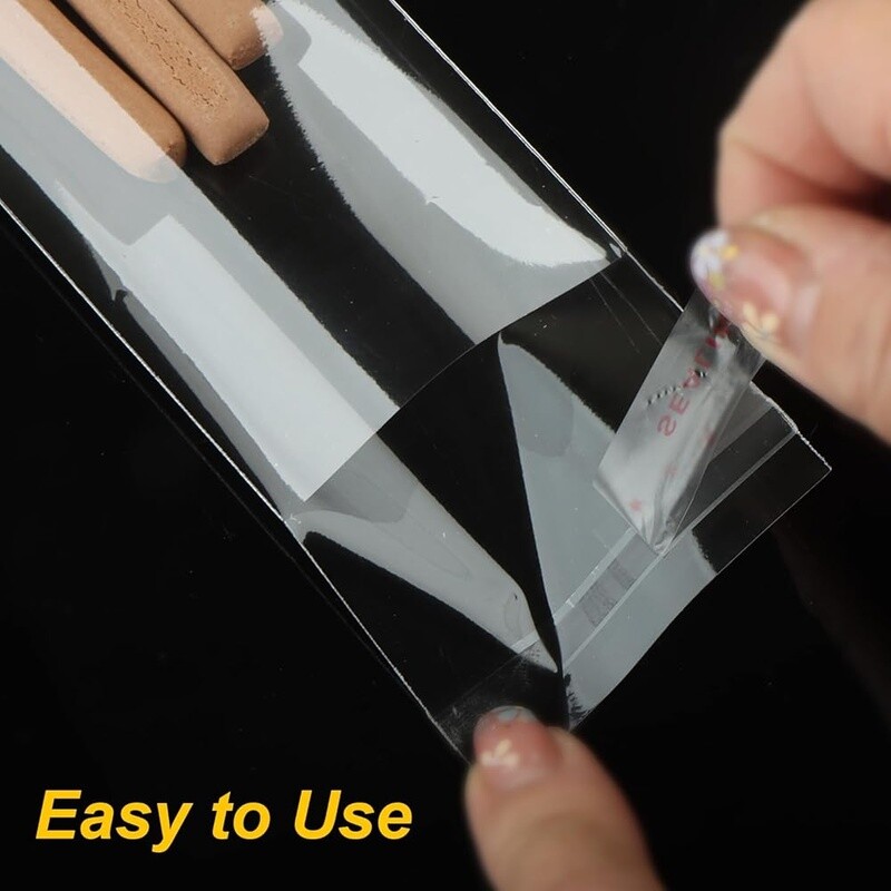 120 Pcs Clear Cellophane Bags Self Seal Cello Bags Cookies Treats Party Favors