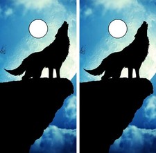 CHOOSE YOUR DESIGN - Cornhole Board Wolf Wrap Decal Sticker LAMINATED