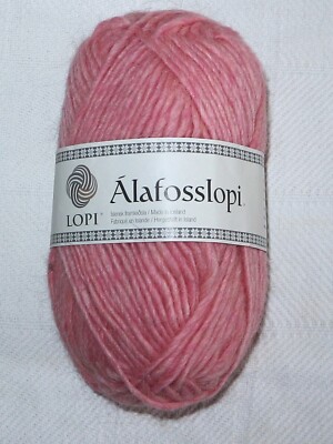 ALAFOSSLOPI ISTEX 1 Skein Wool Yarn 1239 Pink 109 Yds 100 g NWOT