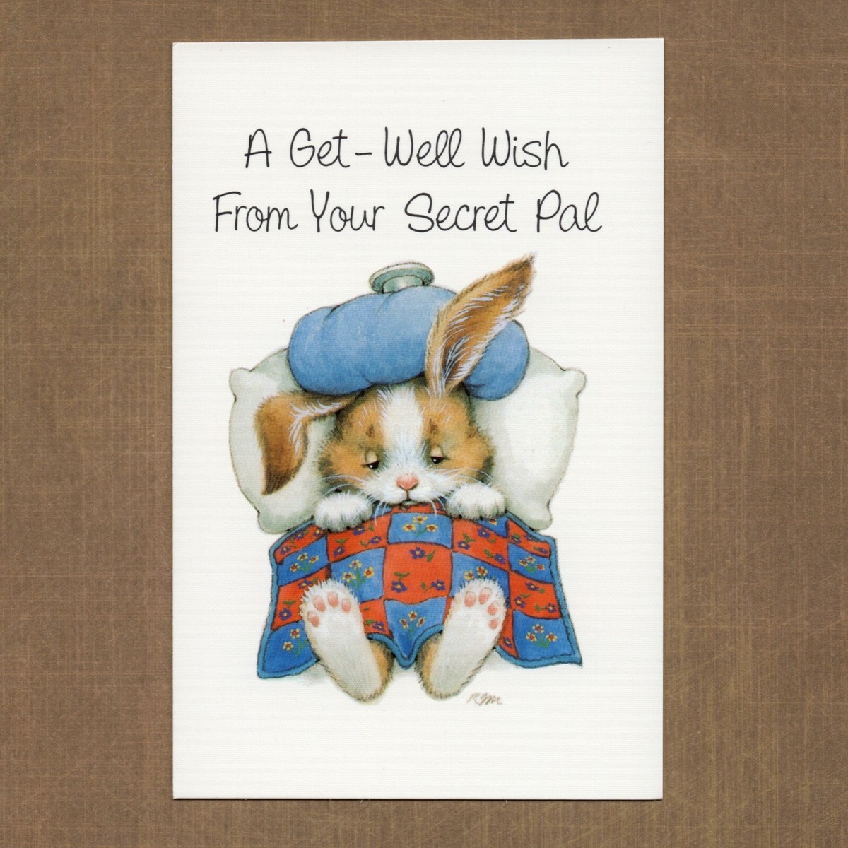 Cute Vintage GET WELL-WISH FROM SECRET PAL Card, Bunny by RUTH J MOREHEAD RJM + | eBay Cute Vintage GET WELL-WISH FROM SECRET PAL Card, Bunny by RUTH J MOREHEAD RJM + | eBay