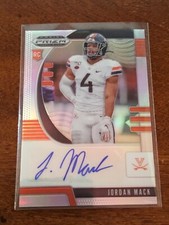 JORDAN MACK 2020 Panini Prizm Draft Picks Silver Auto RC Card Virginia #180