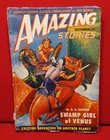 Amazing Stories September 1949 Swamp Girl of Venus by H.H. Harmon Cool Cover