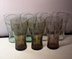 Coca Cola McDonald’s Vintage  Multicolored Mixed Lot Of 7 Glasses