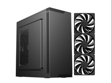 DIYPC DIY-S05-BK Black USB3.0 Steel ATX Mid Tower Computer Case, 3 x120mm
