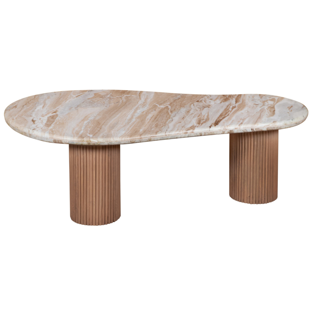 Pedestal Coffee Table Marble Wood Ashford Natural & Home Everyday Use