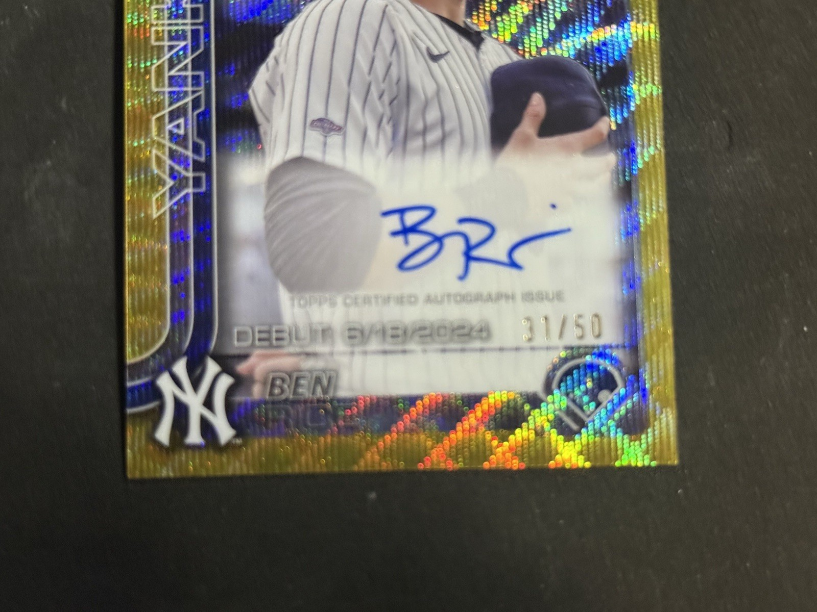 2025 Topps Chrome Update Series - Rookie Debut Autographs Ben Rice # ...
