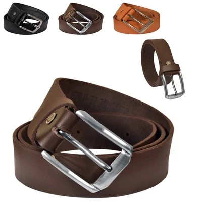 SLITE TECH Echt Leder Gürtel 4 cm Herren Damen Ledergürtel bis 120 cm Kürzbar Jeans Schwarz